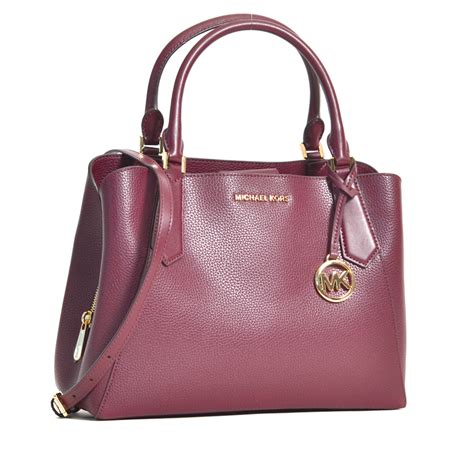 michael kors kimberly large satchel leather bag merlot|Amazon.com: Michael Kors Merlot Handbags.